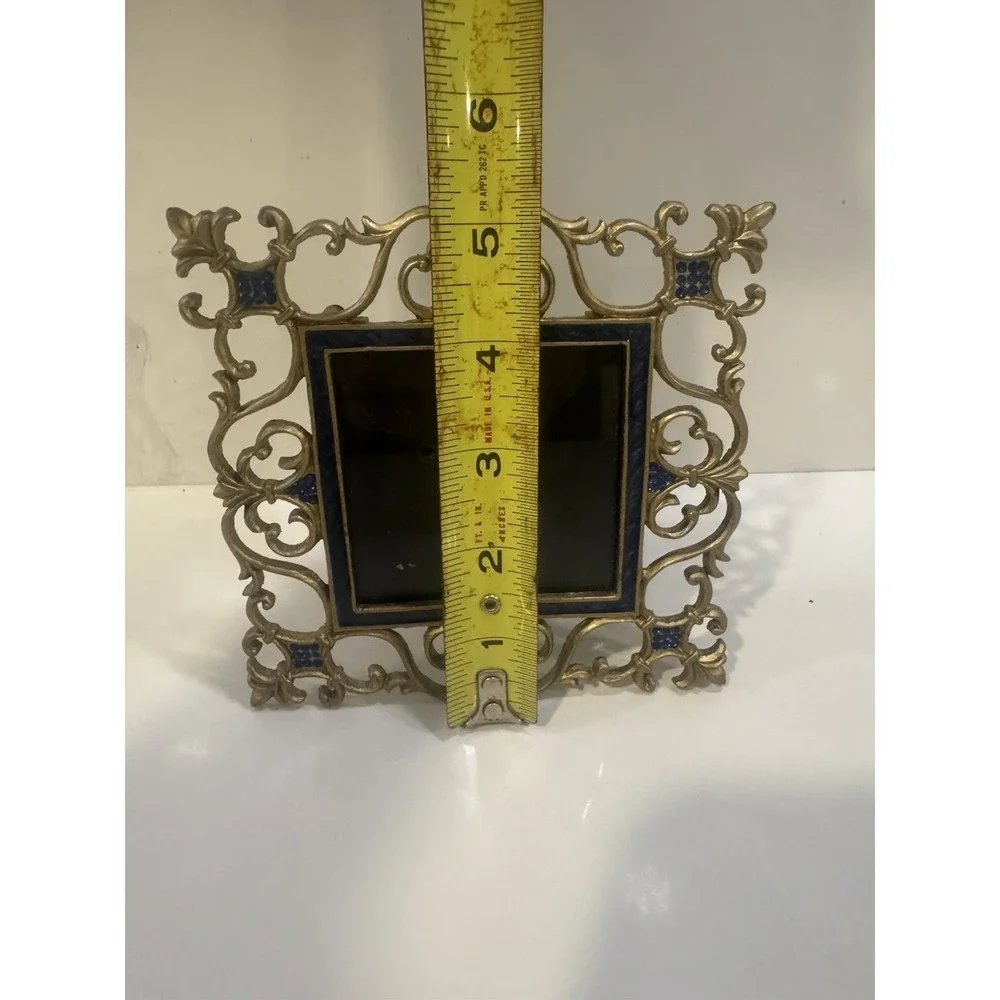 Frame Gold & Blue Sparkle Photo Picture Frame
